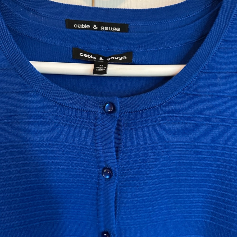 Cable & Gauge Royal Blue Knit Sweater
